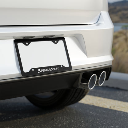3 Pedal Society Engraved Stainless Steel Car Plate Frame