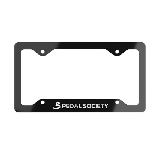 3 Pedal Society Engraved Stainless Steel Car Plate Frame