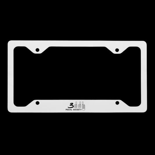 3 Pedal Society Metal License Plate Frame